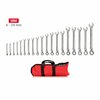 Tekton Reversible 12-Point Ratcheting Combination Wrench Set with Pouch, 19-Piece 6-24 mm WRC94403